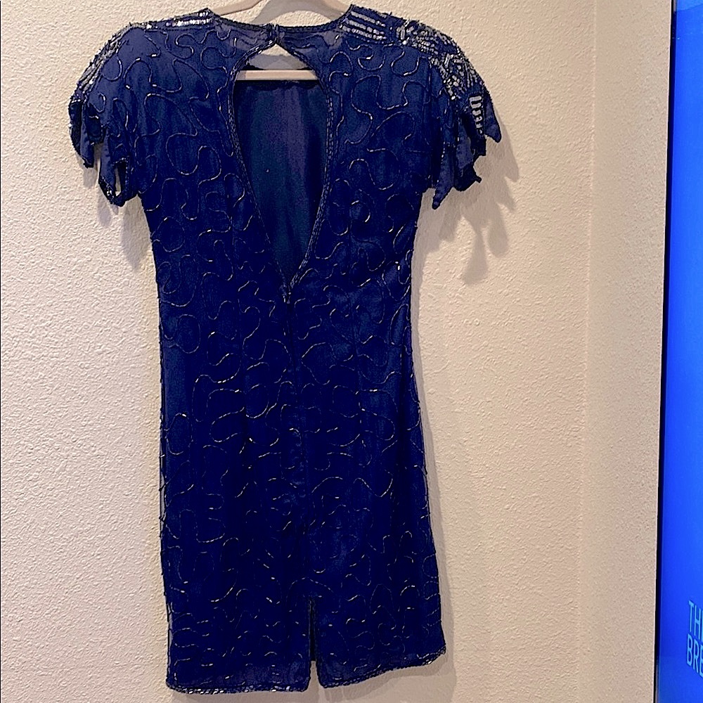 Vtg beaded Sequins Dress‎ - Picture 6 of 10